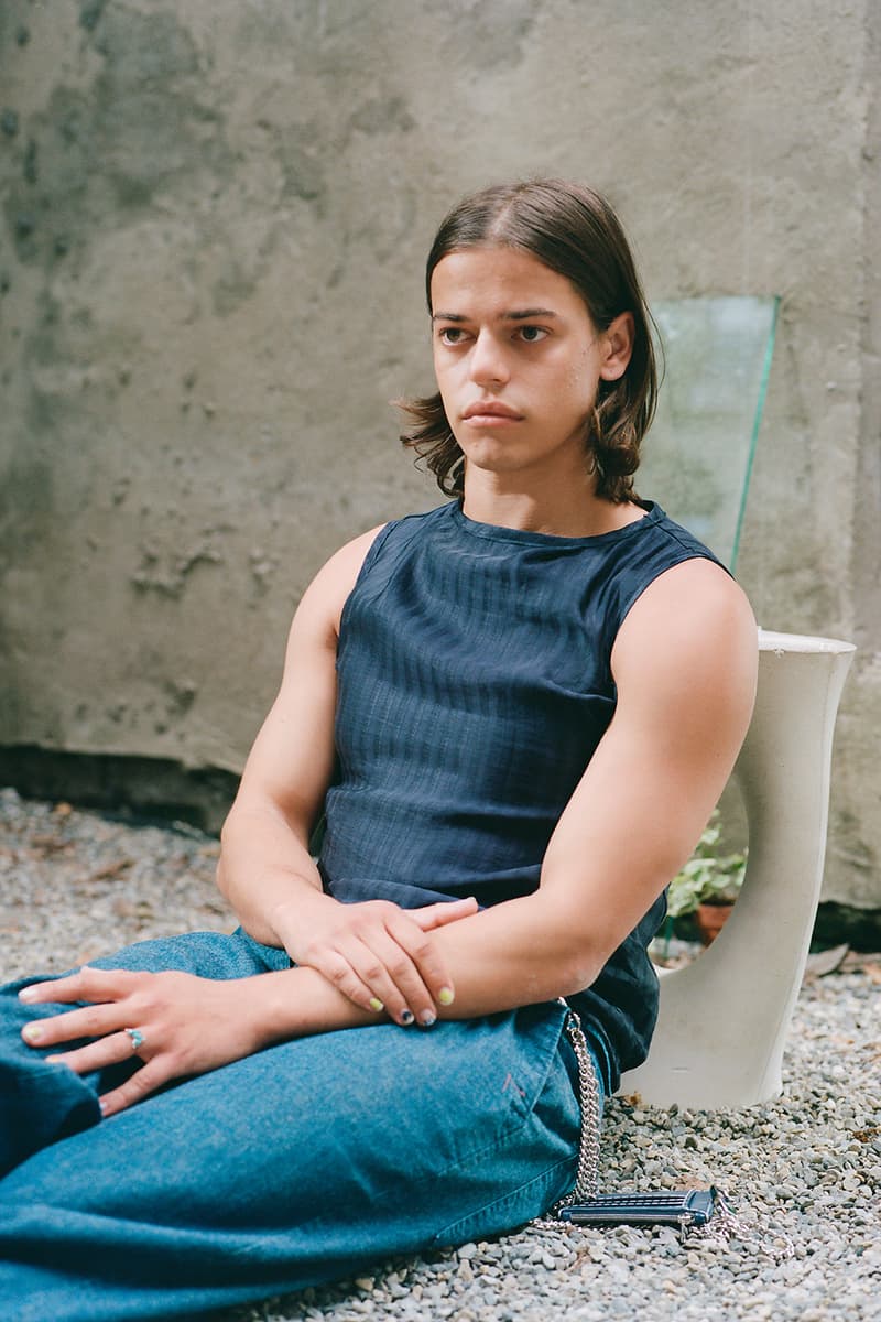 a company collection v blue jeans denim pants shirts jackets lookbook