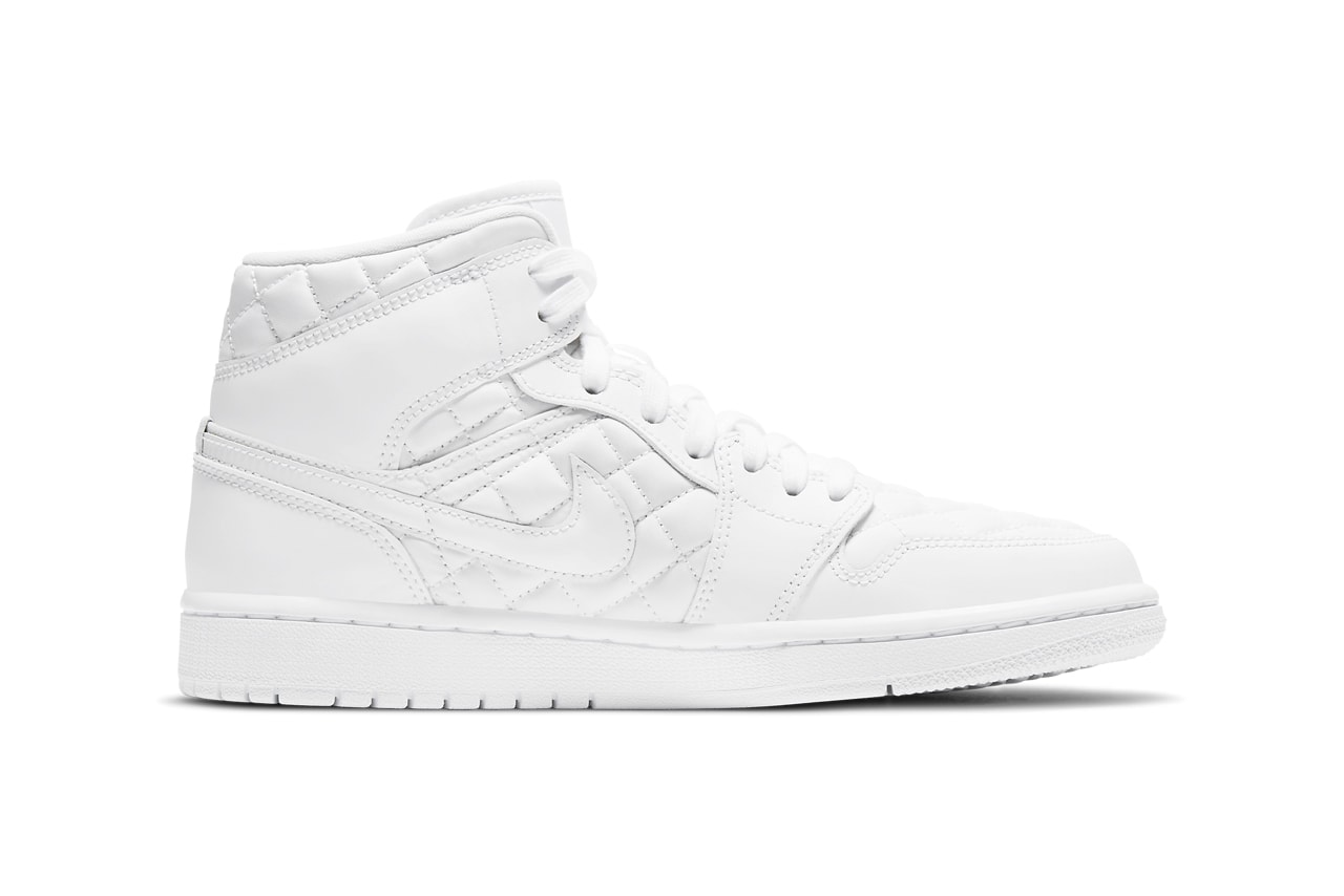 nike air jordan 1 aj1 mid quilted white womens sneakers release price info 