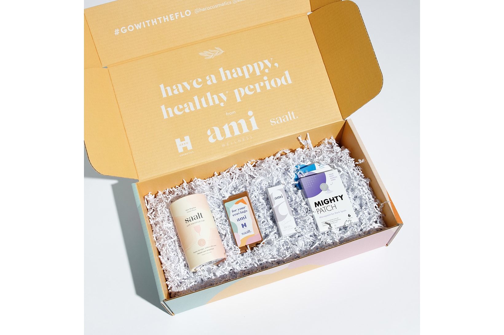 Ami Wellness x Hero Cosmetics x Saalt Period Kit Menstrual Care Go With The Flo Box