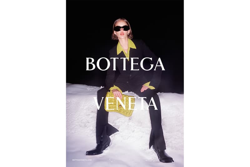 bottega veneta fall winter campaign crisscross clutch fold clasp bag lean puddle boot accessories tyrone lebon