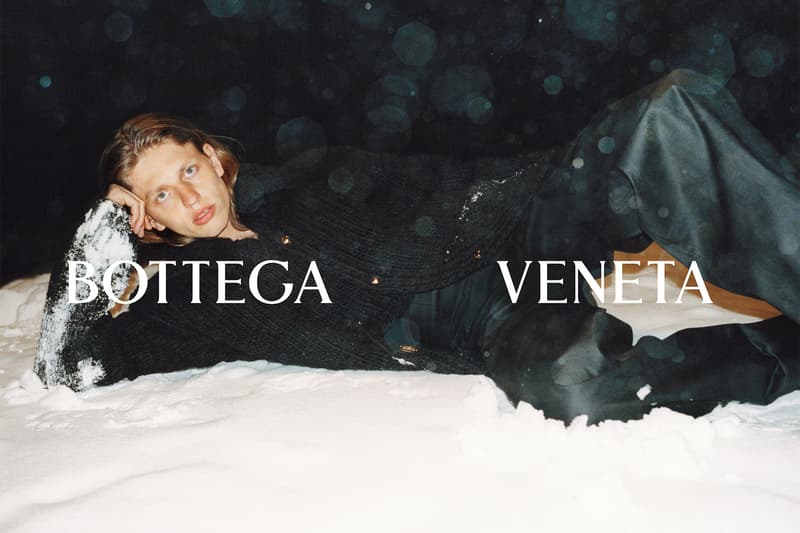 bottega veneta fall winter campaign crisscross clutch fold clasp bag lean puddle boot accessories tyrone lebon