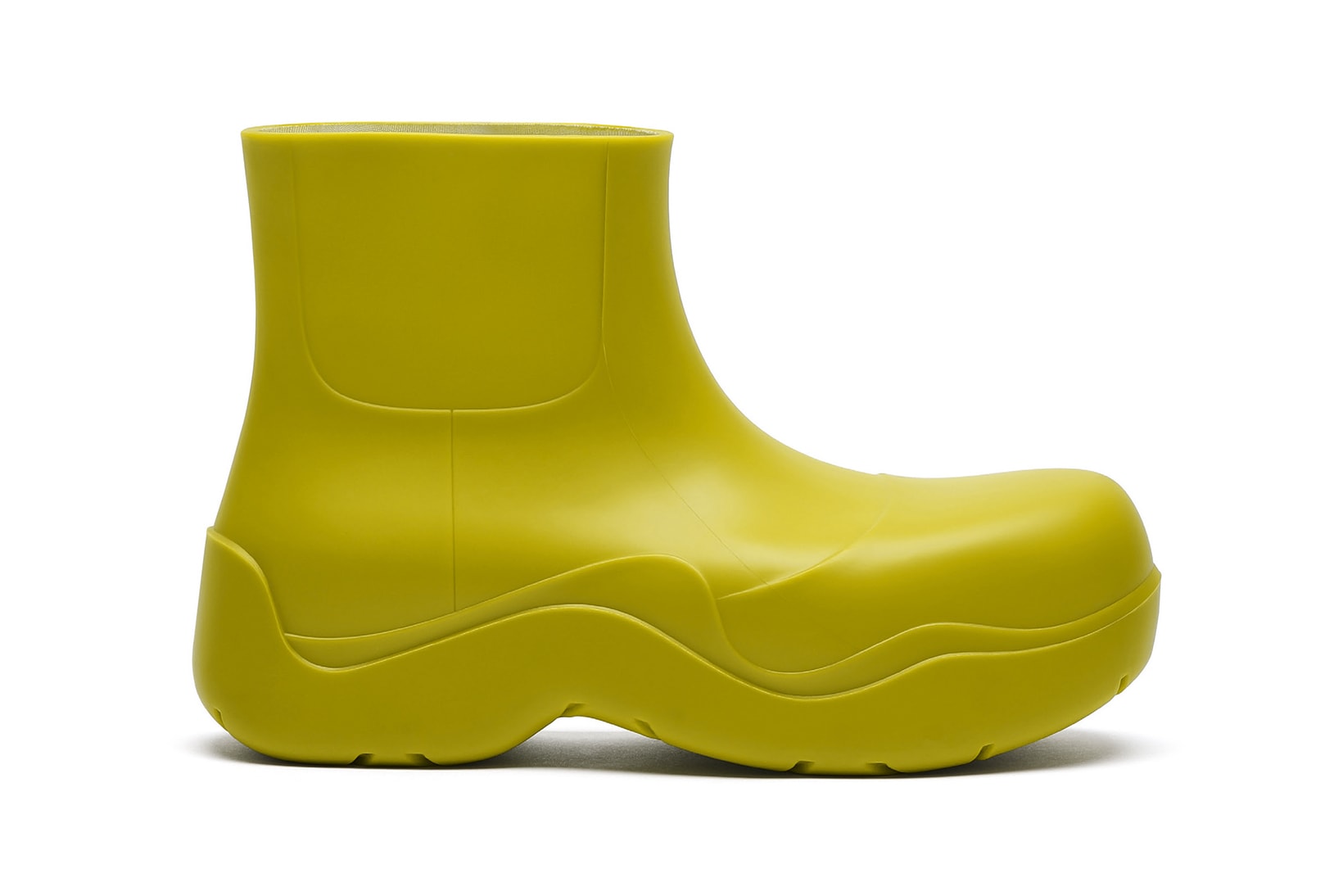 bottega veneta puddle boot green pink sustainable biodegradable footwear shoes