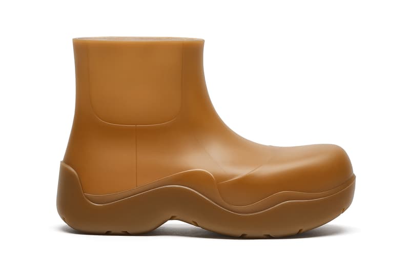 bottega veneta puddle boot green pink sustainable biodegradable footwear shoes