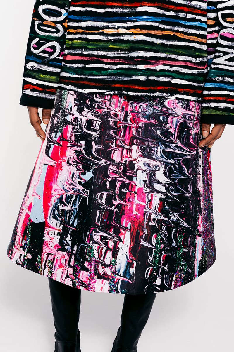 christopher kane spring summer 2021 collection london fashion week ldw lookbook art paintings