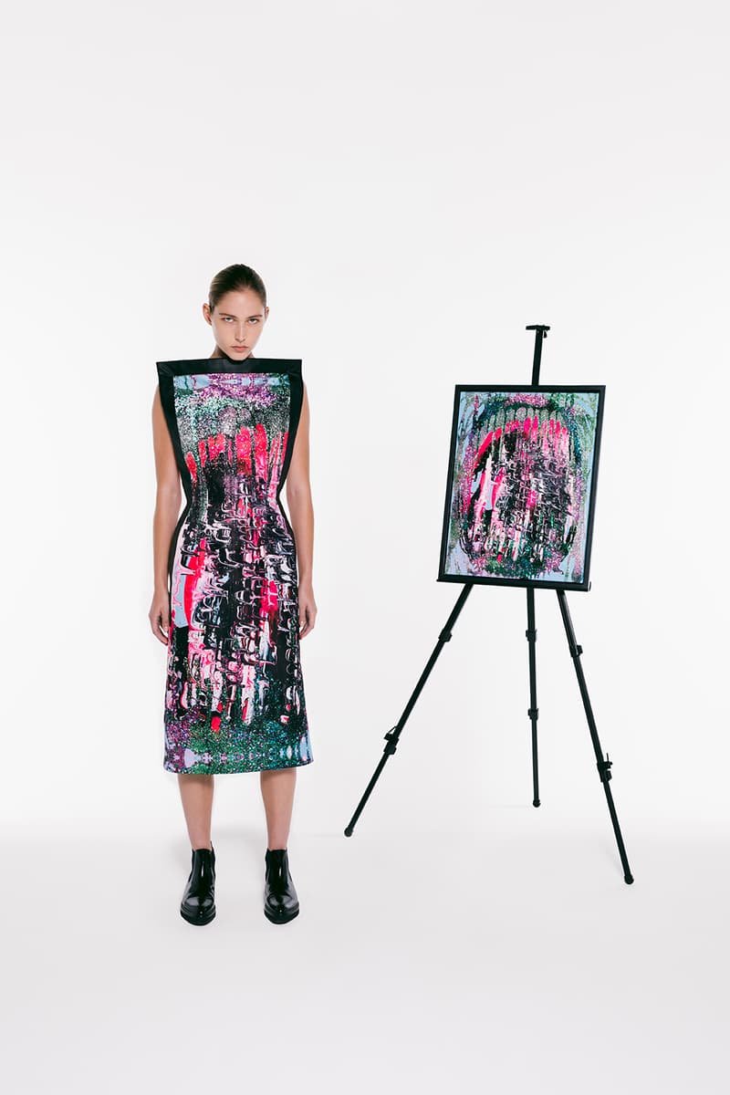 christopher kane spring summer 2021 collection london fashion week ldw lookbook art paintings