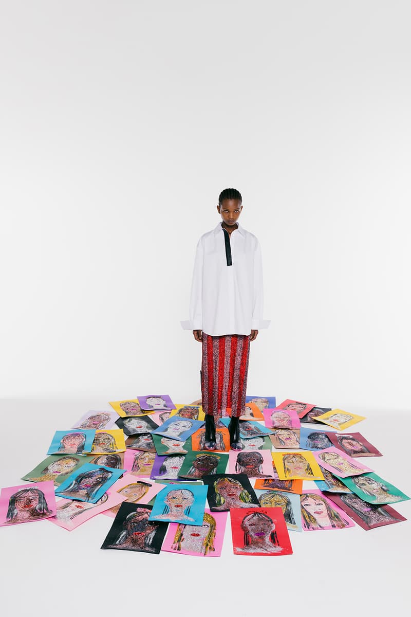 christopher kane spring summer 2021 collection london fashion week ldw lookbook art paintings
