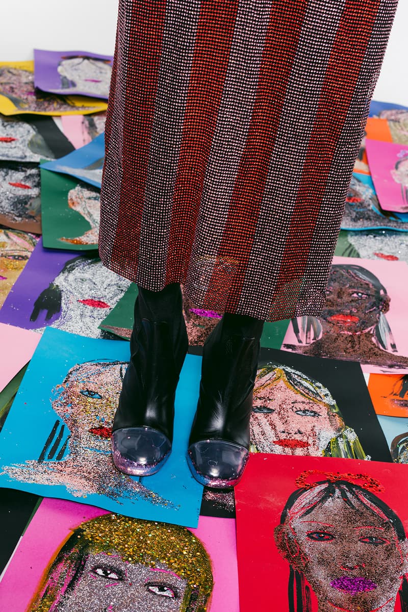 christopher kane spring summer 2021 collection london fashion week ldw lookbook art paintings