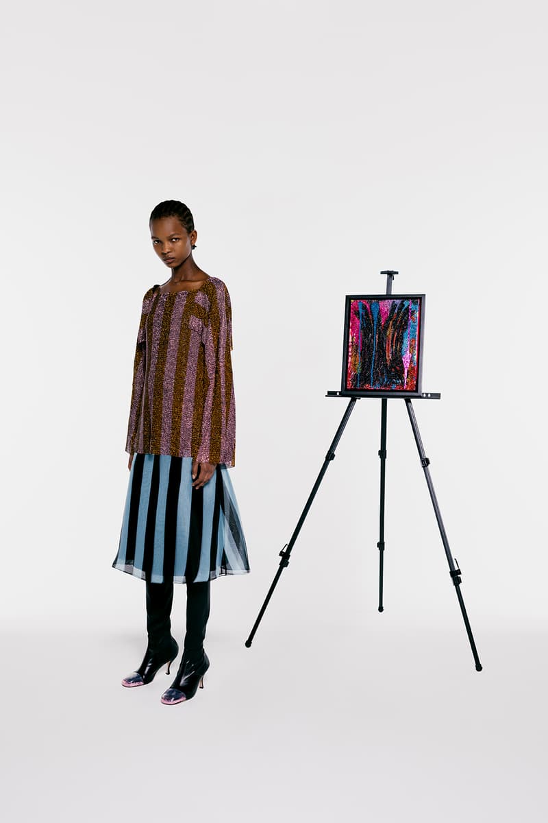 christopher kane spring summer 2021 collection london fashion week ldw lookbook art paintings