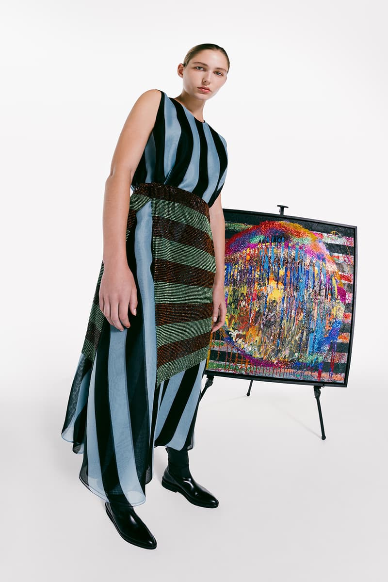 christopher kane spring summer 2021 collection london fashion week ldw lookbook art paintings