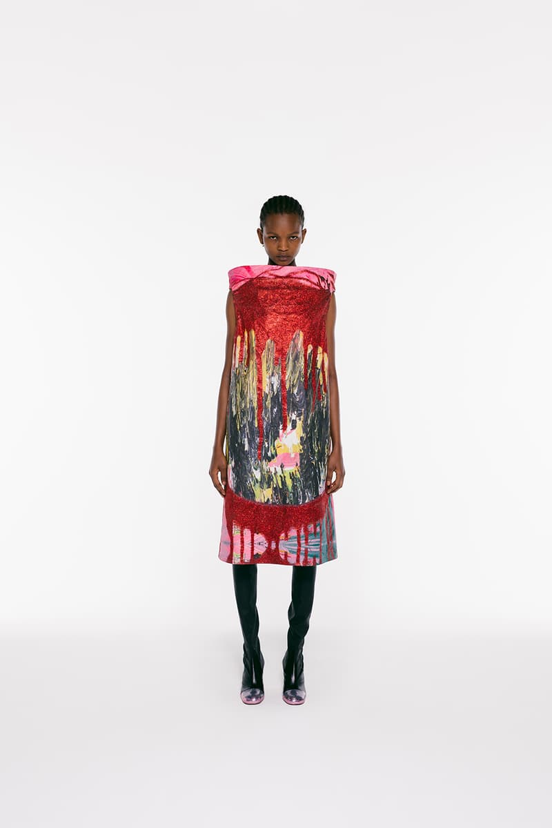 christopher kane spring summer 2021 collection london fashion week ldw lookbook art paintings