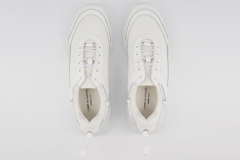 comme des garcons homme plus cdg first in-house sneakers tal cross trainers chunky white black