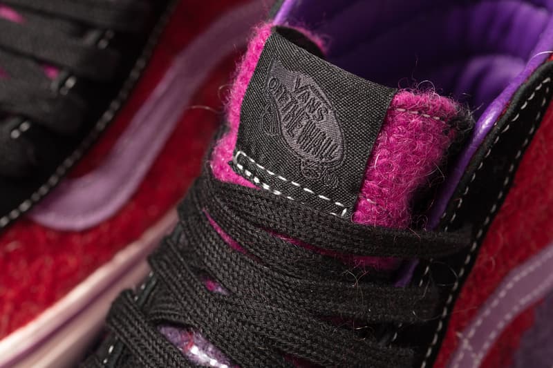 vault by vans concepts sk8-hi slip-on mohair kings road vivienne westwood fall winter sneakers pink purple red release