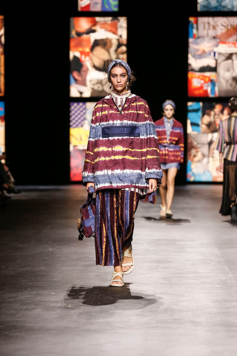 dior spring summer 2021 womenswear collection protester extinction rebellion dresses jackets maria grazia chiuri paris fashion week