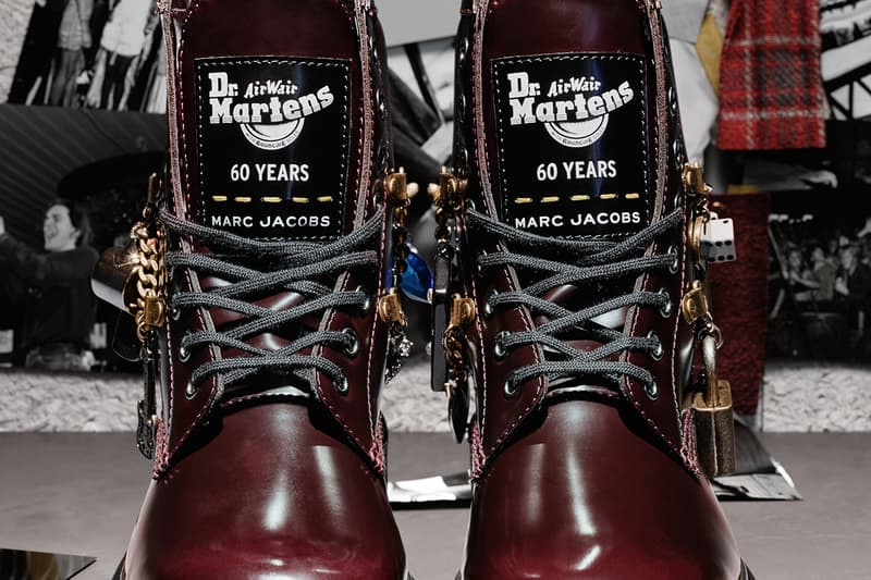 marc jacobs dr martens 1460 remastered boots collaboration vegan leather 60th anniversary release 