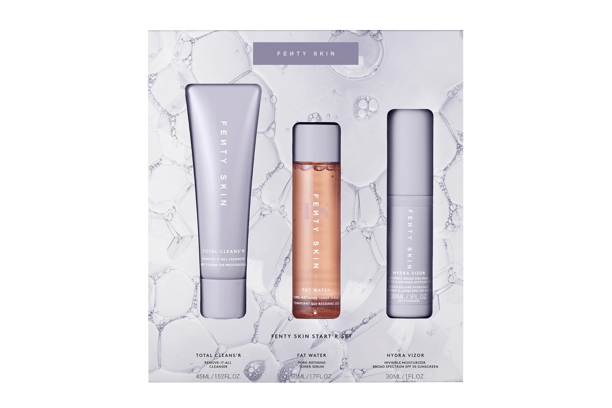 Fenty Skin Mini Start'r Set Product Trio Release Rihanna Beauty Cleanser Water 
