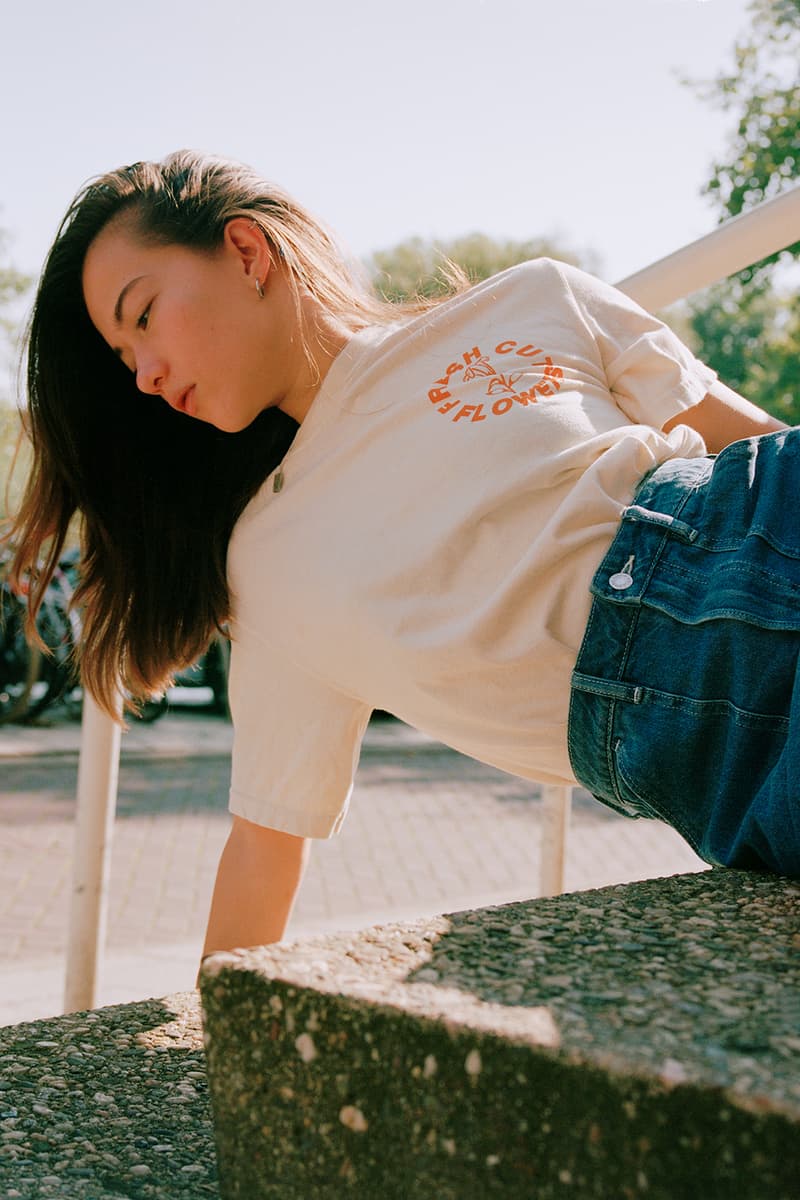 fresh cut flowers fall winter collection tees tote bags lookbook
