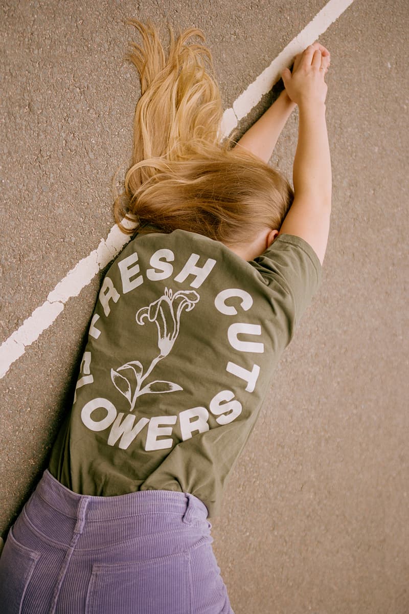fresh cut flowers fall winter collection tees tote bags lookbook
