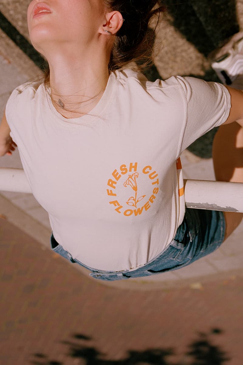 fresh cut flowers fall winter collection tees tote bags lookbook