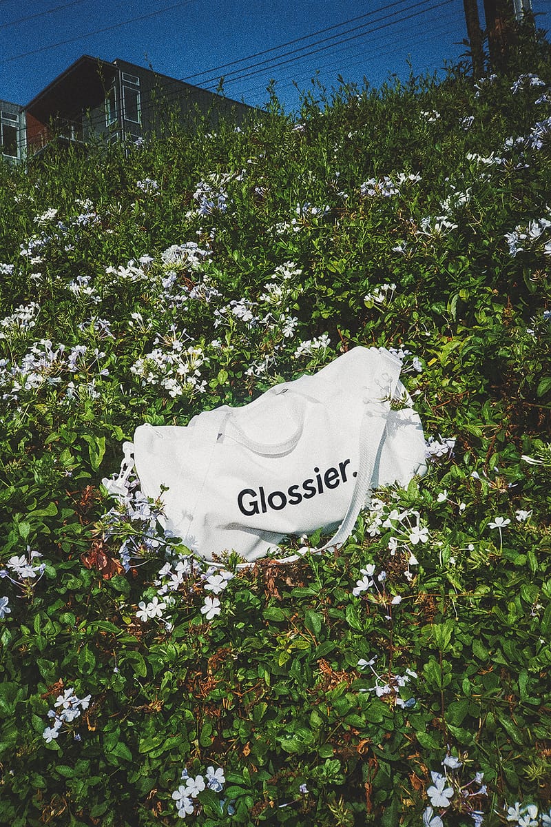 glossier duffle bag