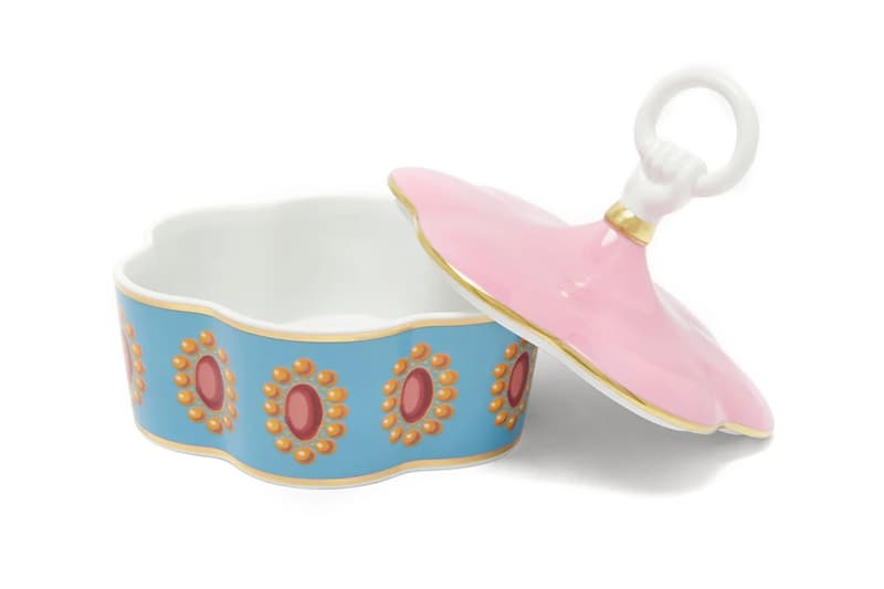 gucci home accessories souvenir from rome collection flora scented candles porcelain trinket jewelry boxes trays star eye mugs