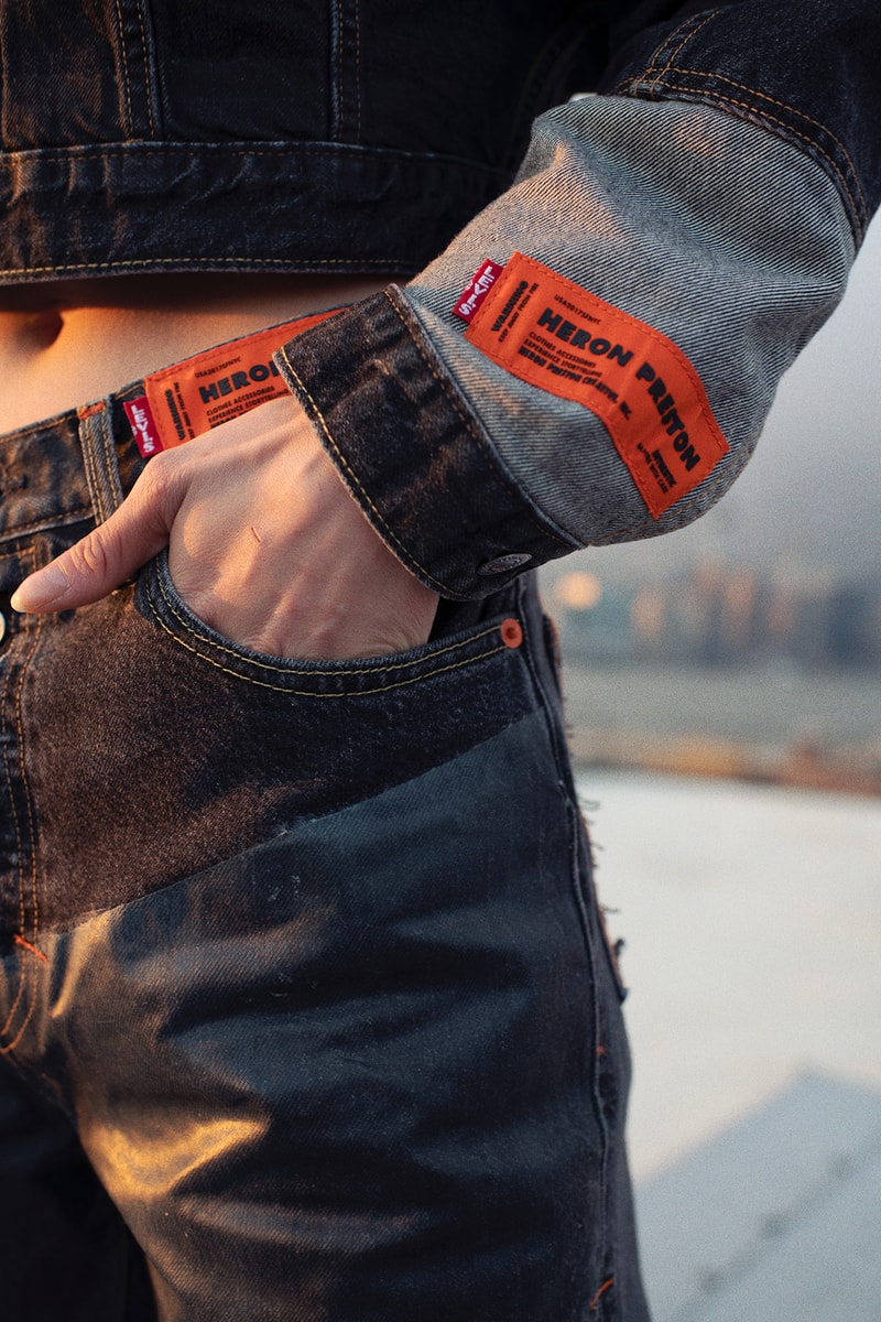 Heron Preston and Levi's Tease Denim Collaboration