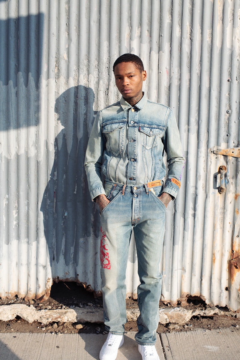 Heron Preston x Levi's Collaboration Collection Trucker Jacket 501 Jeans Pink Denim