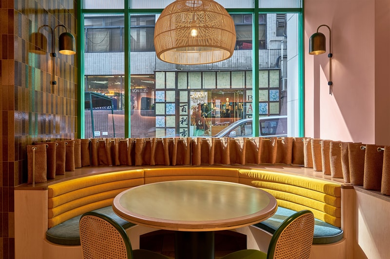 hong kong hk miss lee vegetarian vegan chinese food central interior design pastel wes anderson