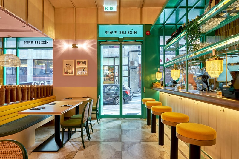 hong kong hk miss lee vegetarian vegan chinese food central interior design pastel wes anderson