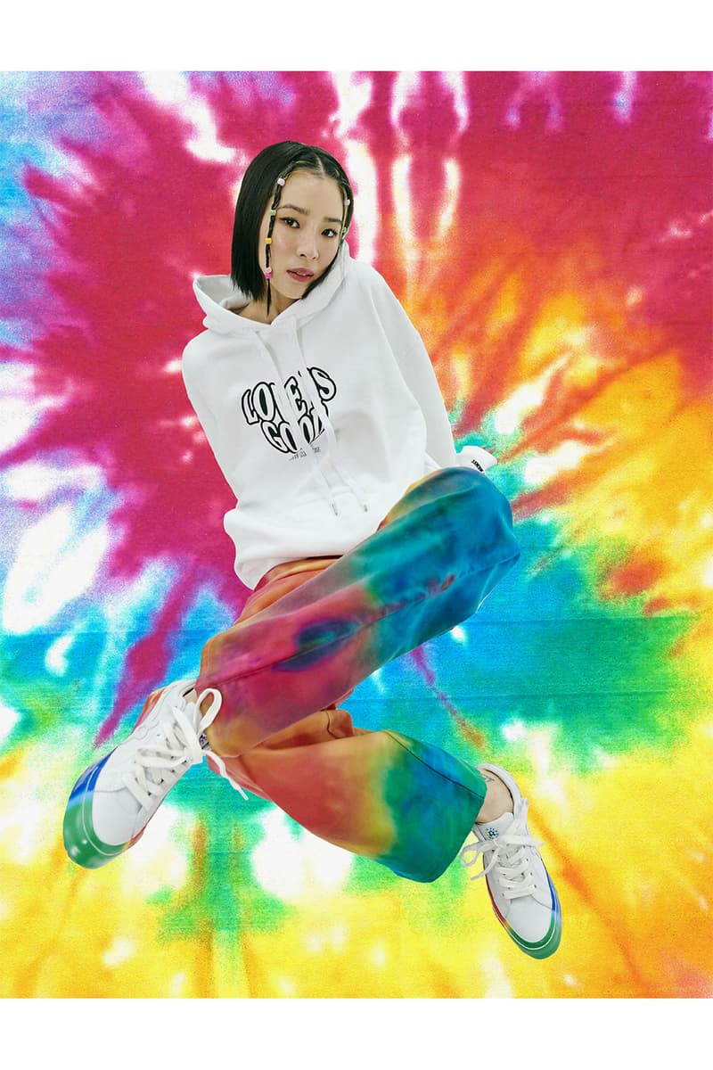 irene kim ireneisgood label tiktok friends character collaboration rainbow tie-dye unicorns hoodies t-shirts sweatshirts beanies