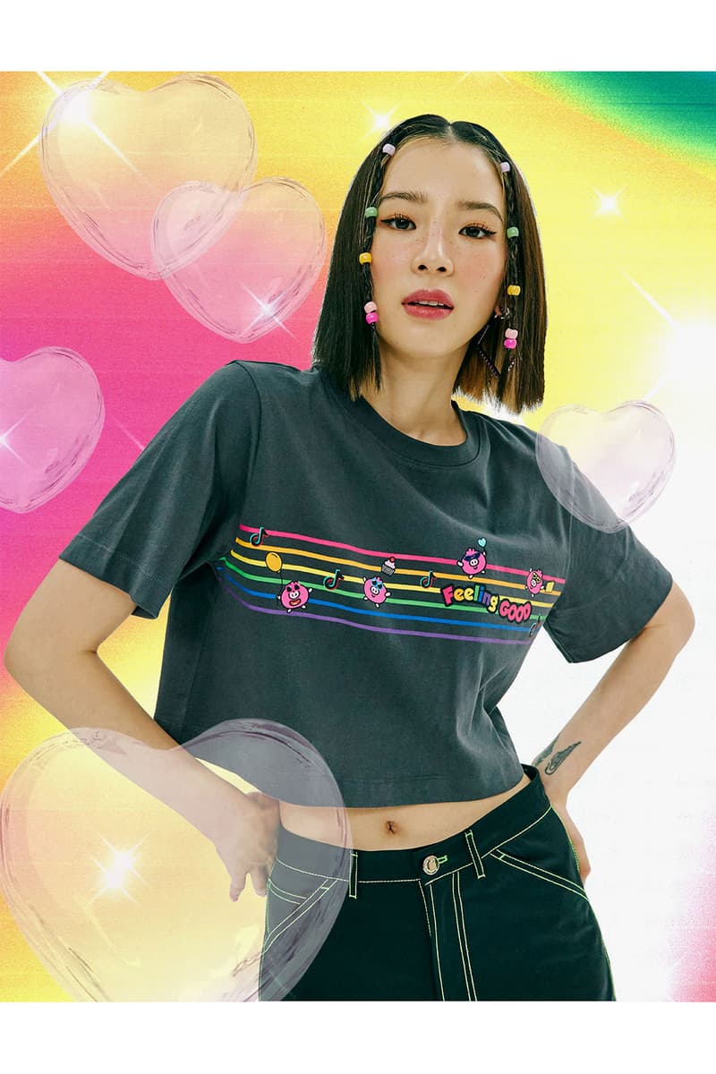 irene kim ireneisgood label tiktok friends character collaboration rainbow tie-dye unicorns hoodies t-shirts sweatshirts beanies