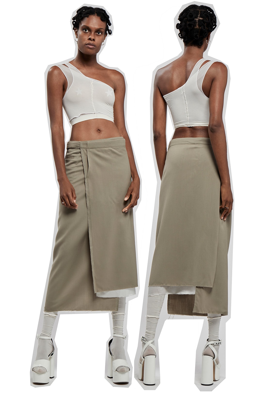 kits see through frill tank tops crops flared pants new york city nyc emerging designer brand collective