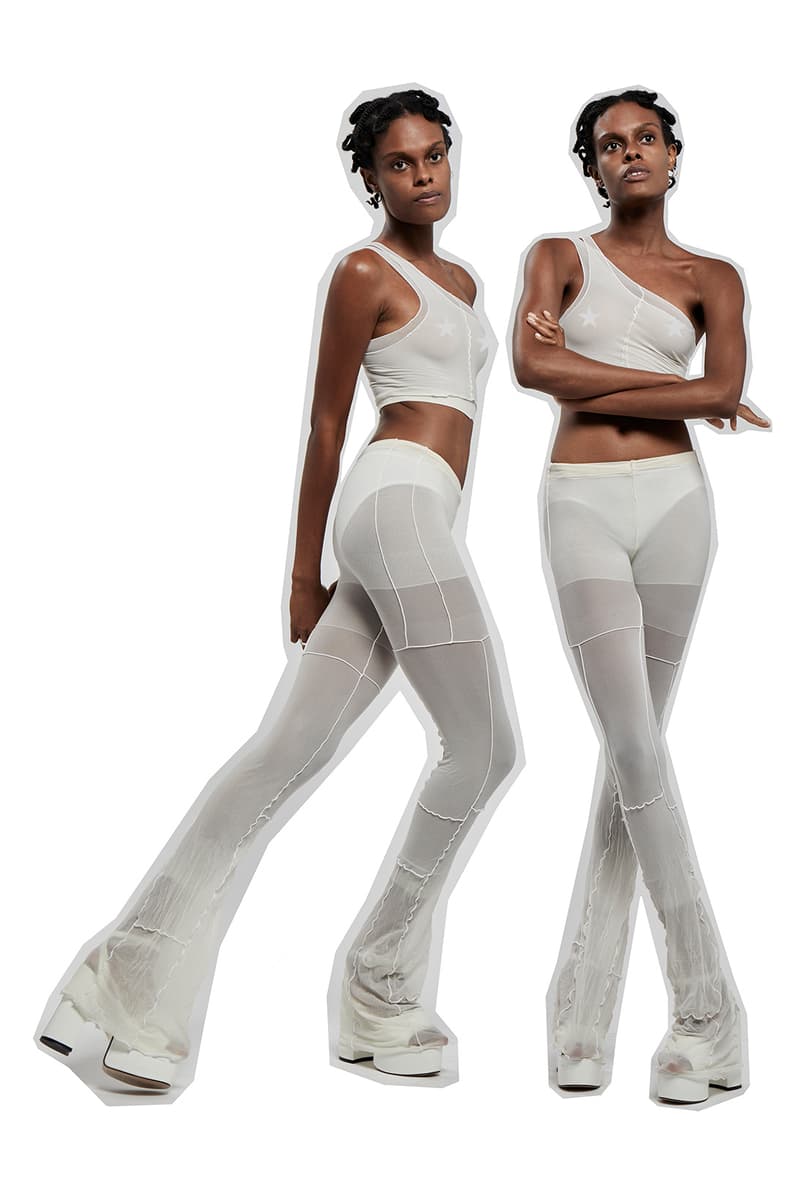 kits see through frill tank tops crops flared pants new york city nyc emerging designer brand collective