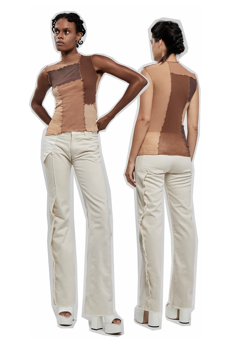 kits see through frill tank tops crops flared pants new york city nyc emerging designer brand collective