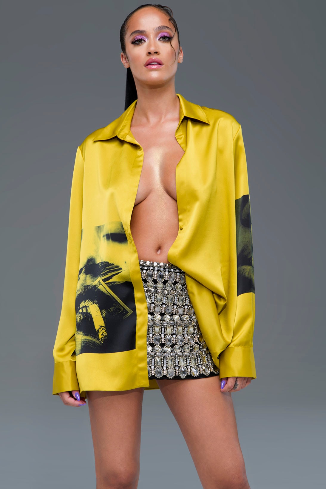 laquan smith spring summer 2021 lookbook 70s fashion dresses blouses bodysuits new york fashion week nyfw