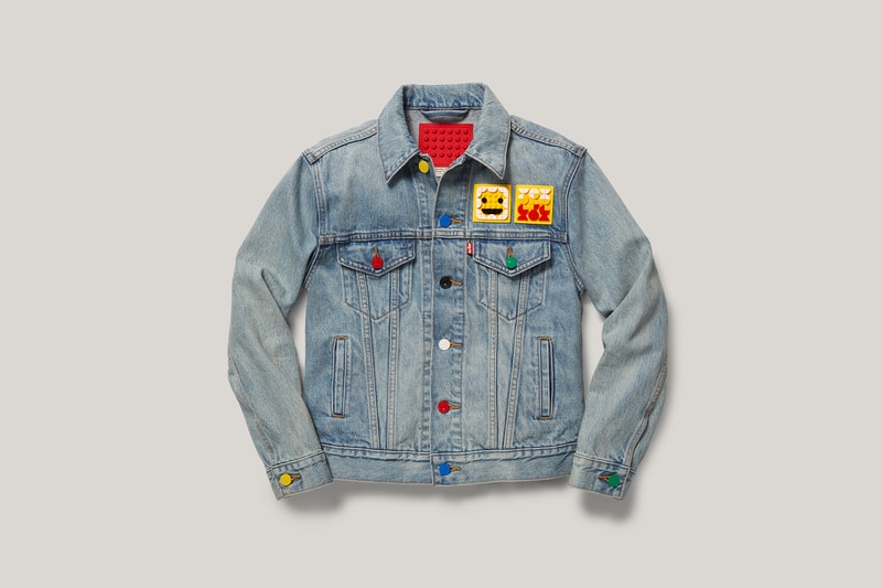 levis lego collaboration outerwear jackets hoodies tees baseplates