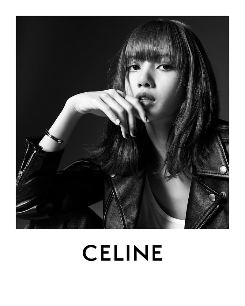 BLACKPINK Lisa CELINE Campaign Hedi Slimane Black and White Global Brand Ambassador Leather Jacket