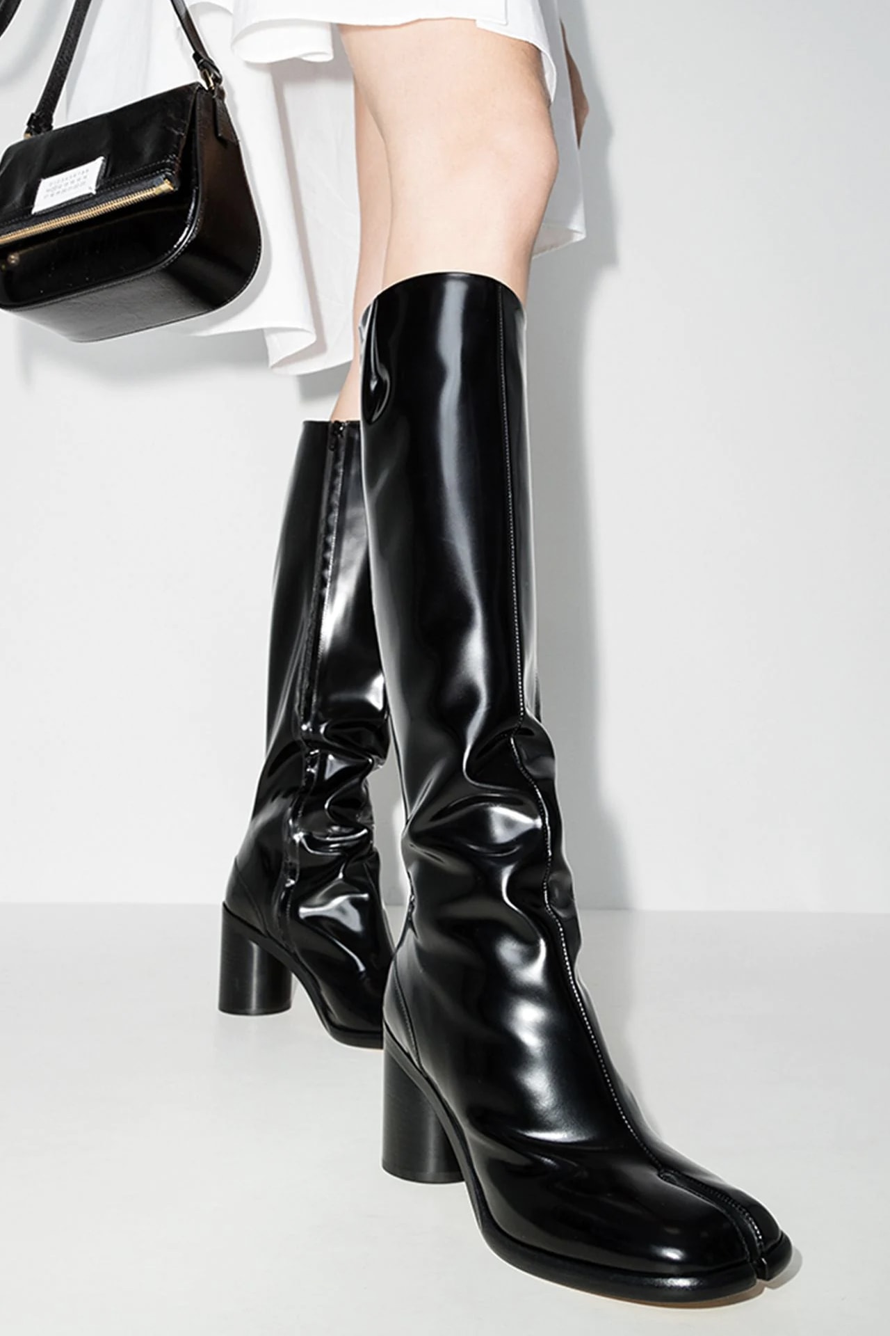Maison Margiela Knee-High Tabi Boot Patent Leather