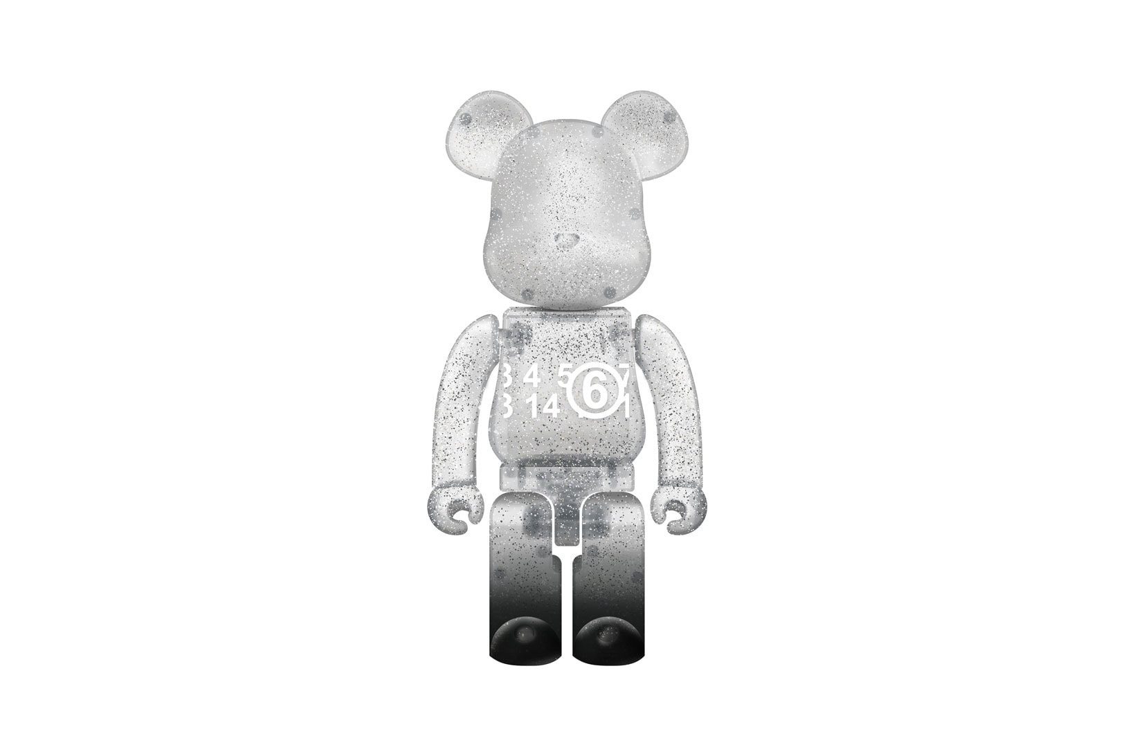 MM6 Maison Margiela BE@RBRICK Collaboration Glitter Figurine Toy Silver