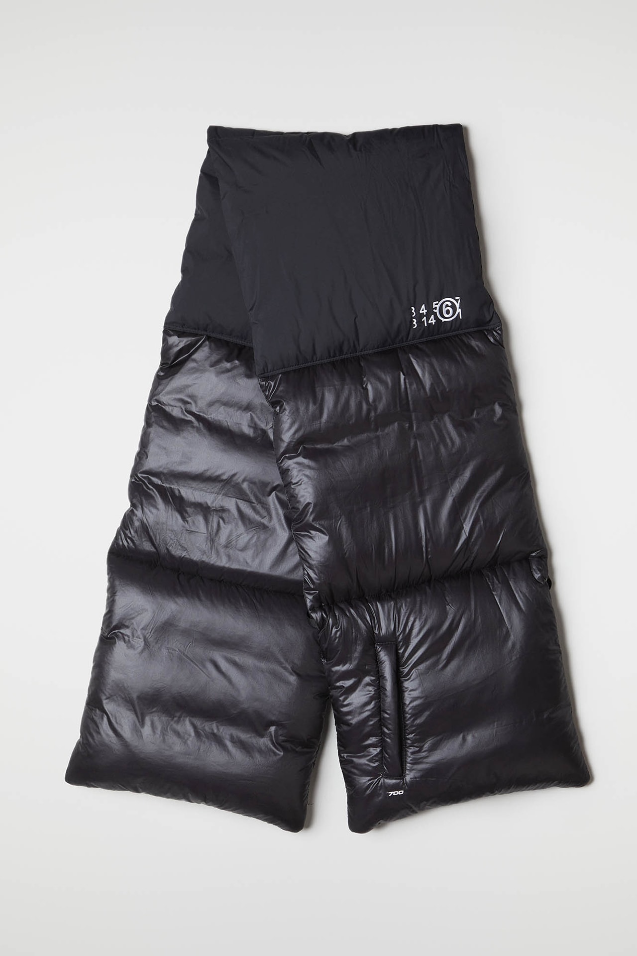 MM6 Maison Margiela The North Face Collaboration Fall Winter 2020 Padded Nuptse Scarf Black