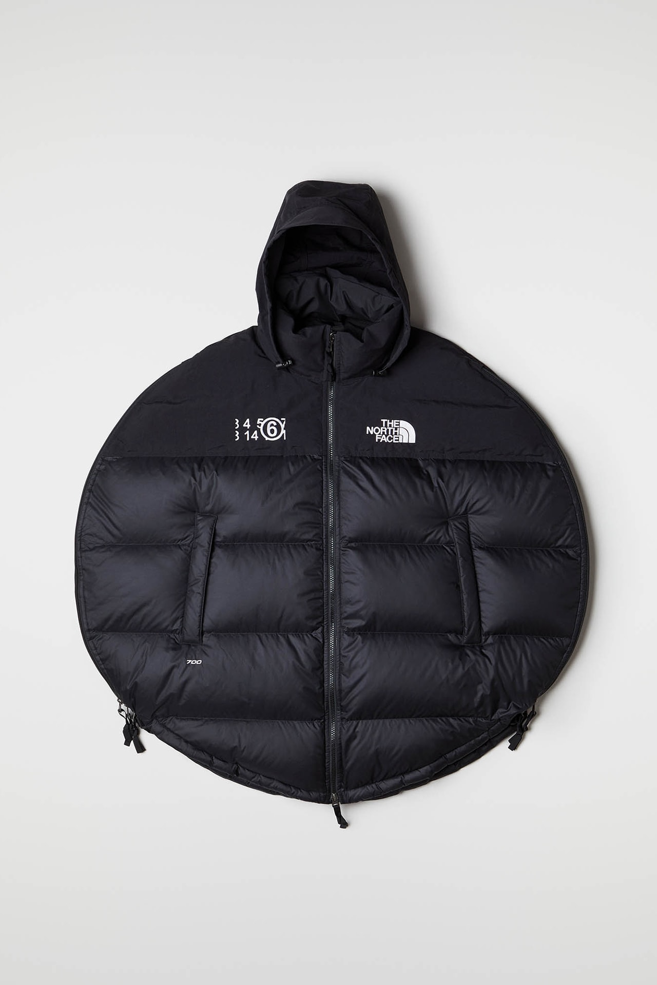 MM6 Maison Margiela The North Face Collaboration Fall Winter 2020 Circle Nuptse Puffer Jacket Black