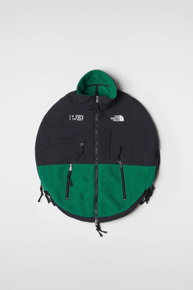 MM6 Maison Margiela The North Face Collaboration Fall Winter 2020 Circle Denali Top Green