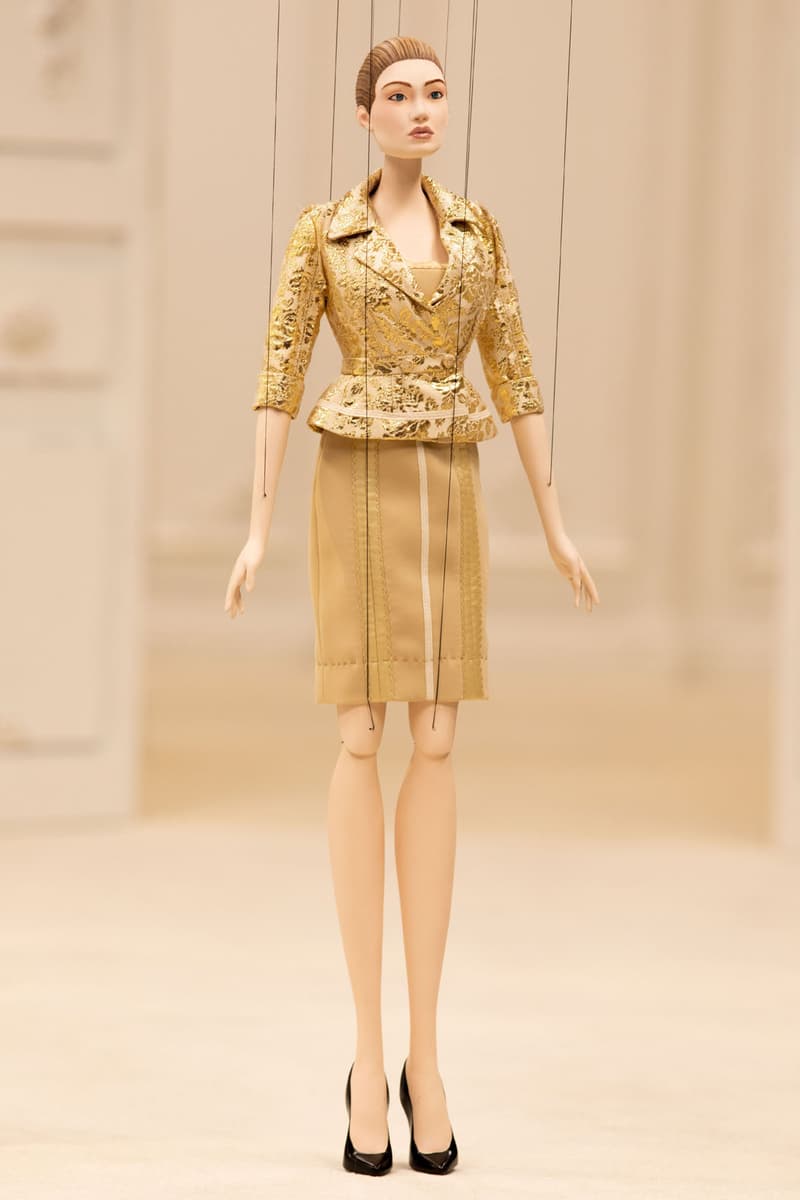 moschino spring summer 2021 puppet show marionette miniature dolls haute couture jim henson creature shop collection jeremy scott