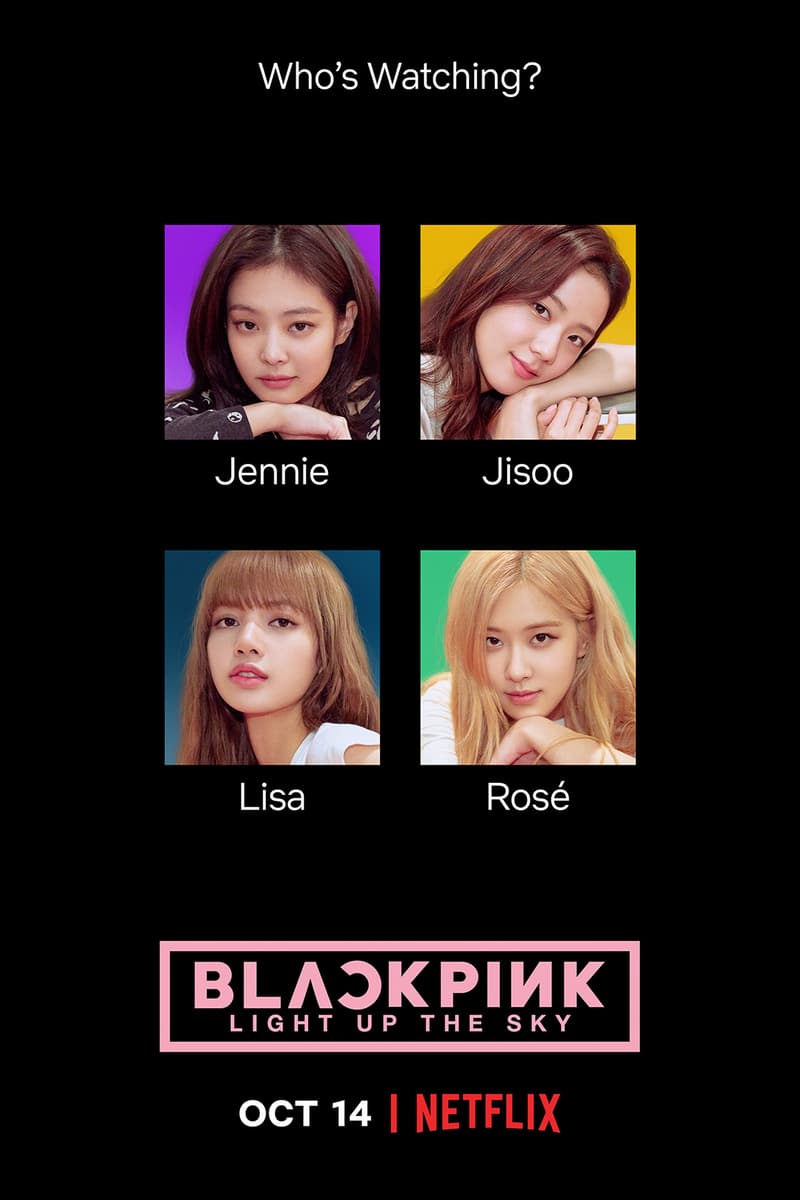 blackpink netflix documentary light up the sky release premiere date jennie lisa rose jisoo k-pop