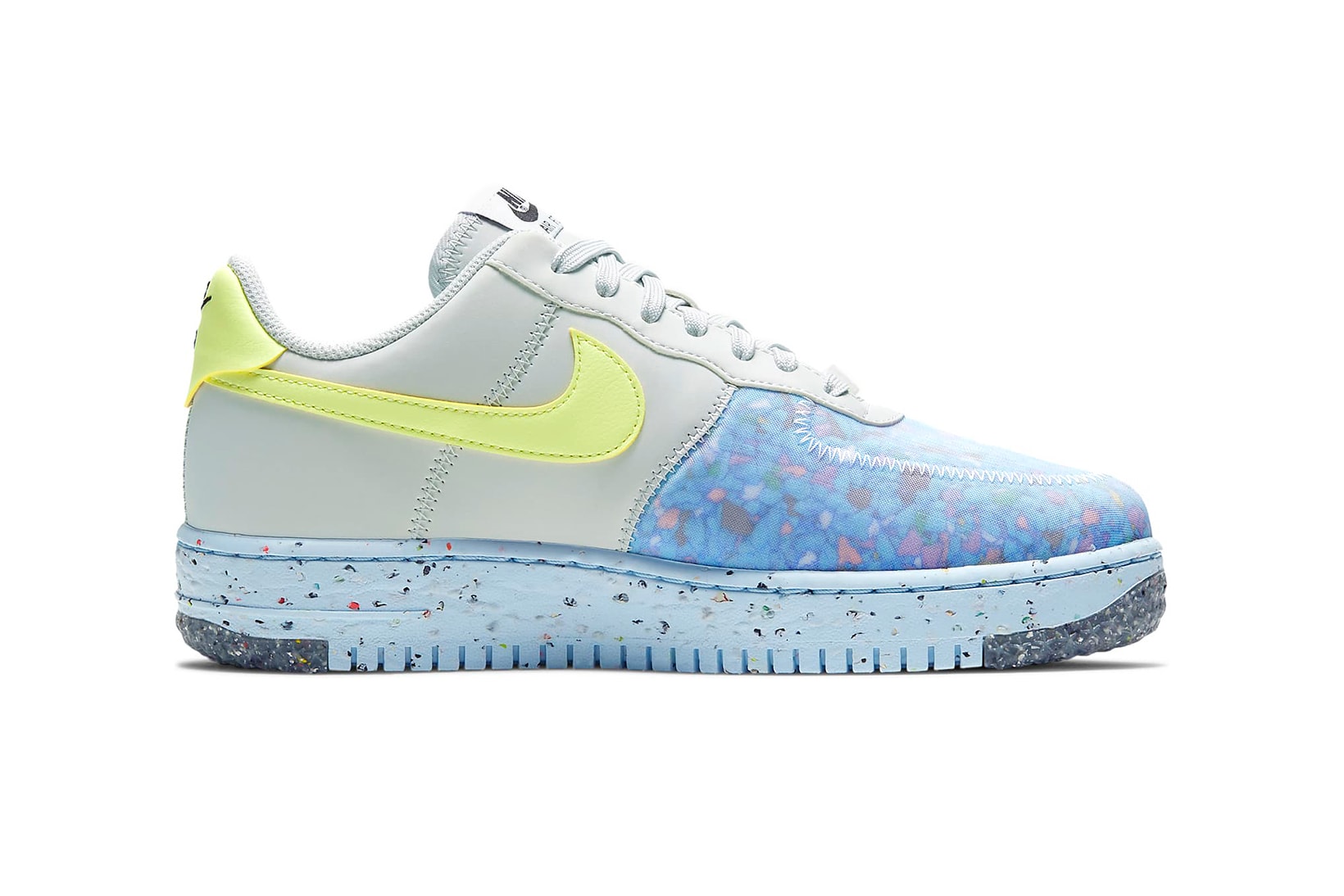 nike air force 1 crater womens sneakers neon green pastel blue gray colorway shoes footwear sneakerhead
