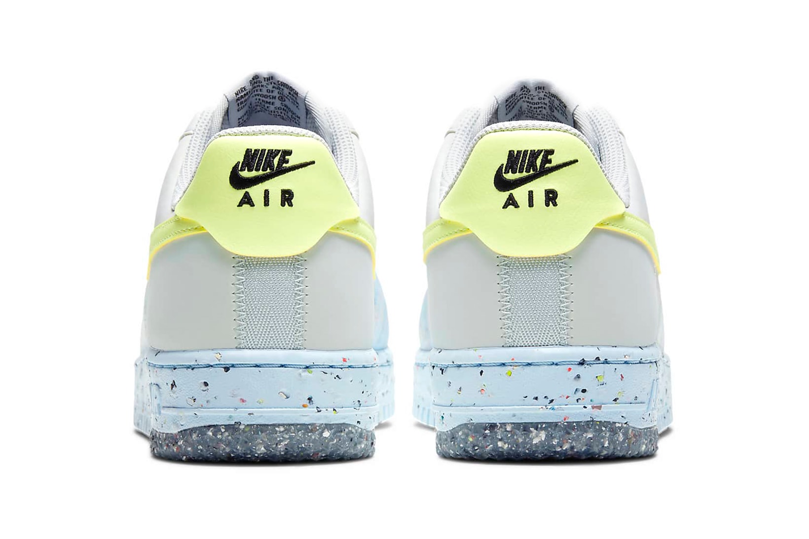 nike air force 1 crater womens sneakers neon green pastel blue gray colorway shoes footwear sneakerhead