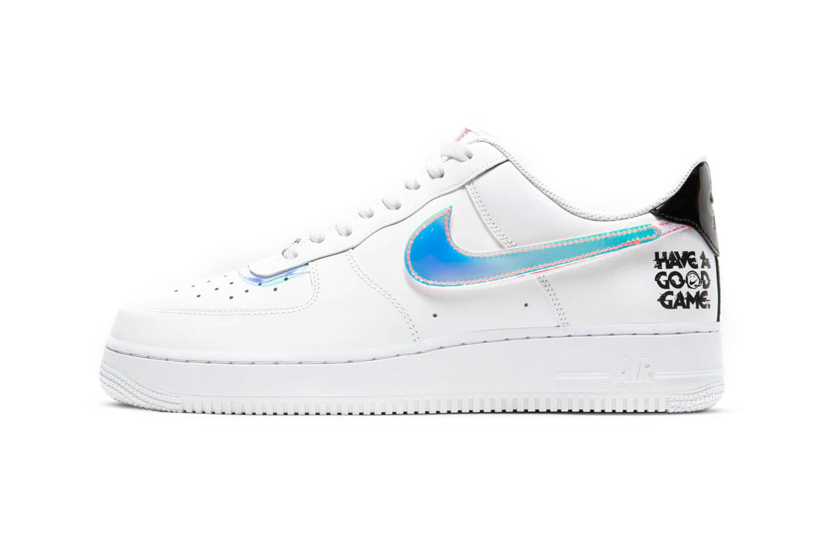 nike air force holographic white