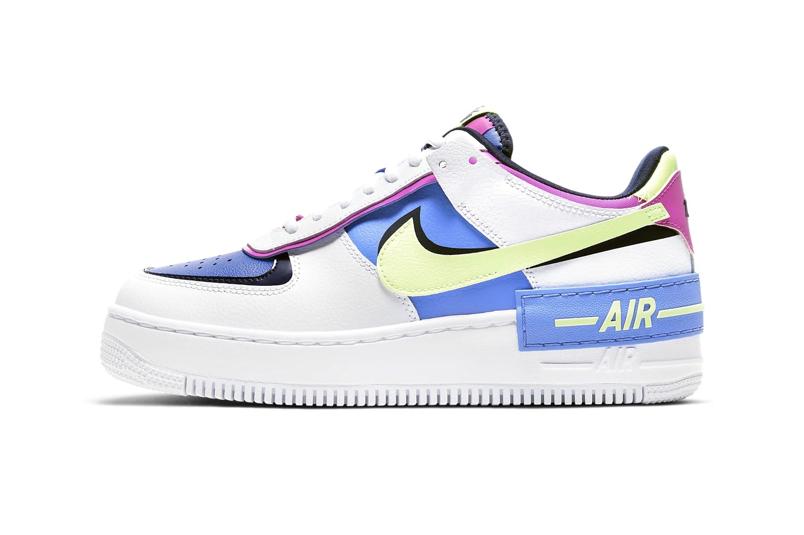nike navy and pink air force 1 shadow sneakers