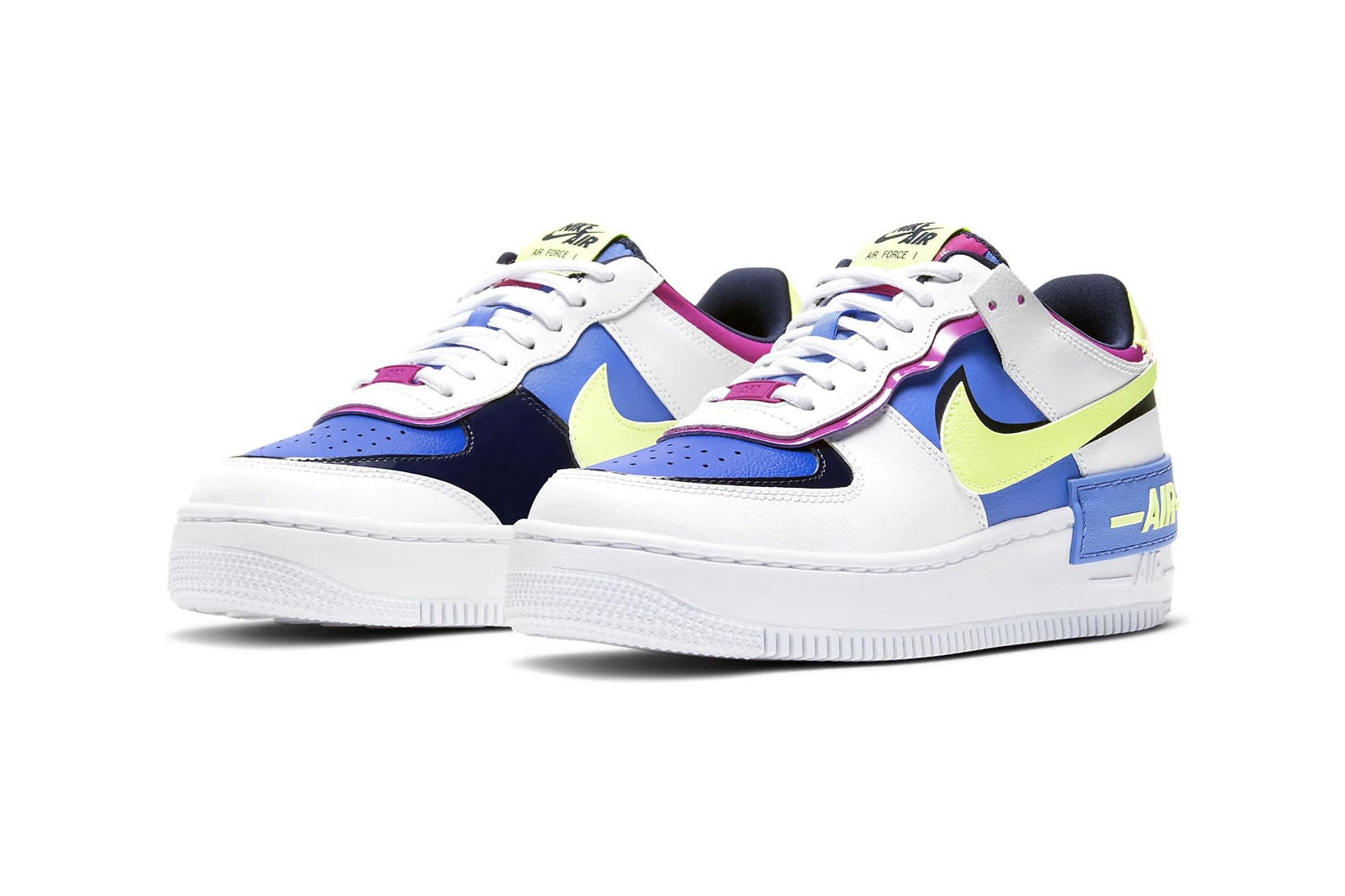 nike air force 1 af1 shadow pink blue sapphire fire white womens sneakers release price