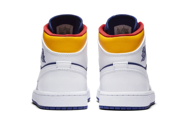 nike air jordan 1 mid low deep royal blue track red laser orange yellow sneakers release info