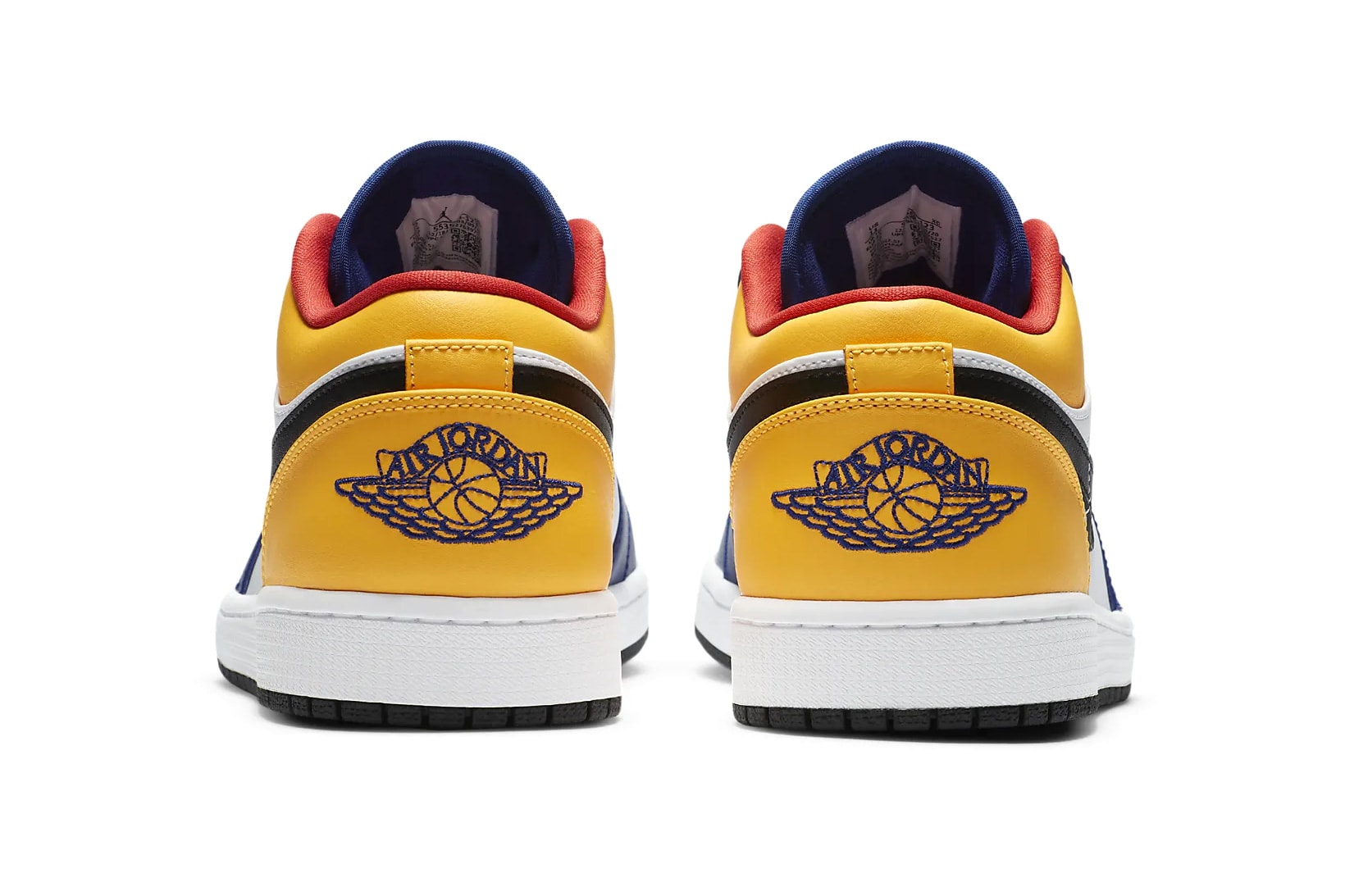 nike air jordan 1 mid low deep royal blue track red laser orange yellow sneakers release info